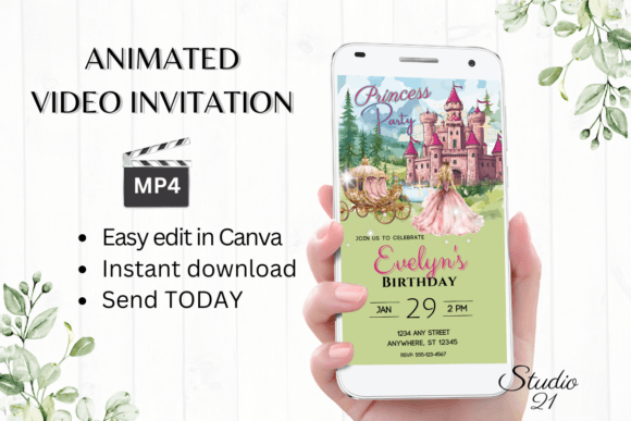 Download Princess Birthday Party Invitation -Girl - Birthday Collection