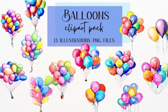 Download Watercolor Balloon Clipart, Birthday Set - Birthday Collection