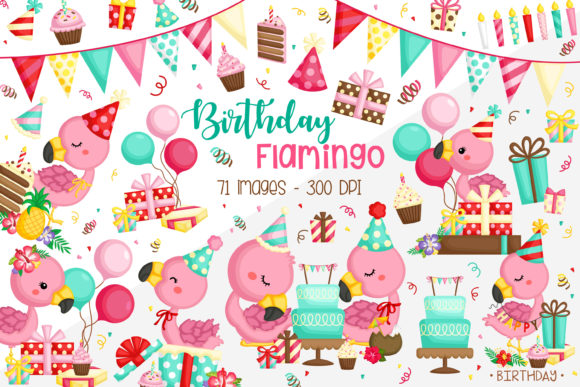 Download Flamingo Birthday Clipart - Birthday Collection