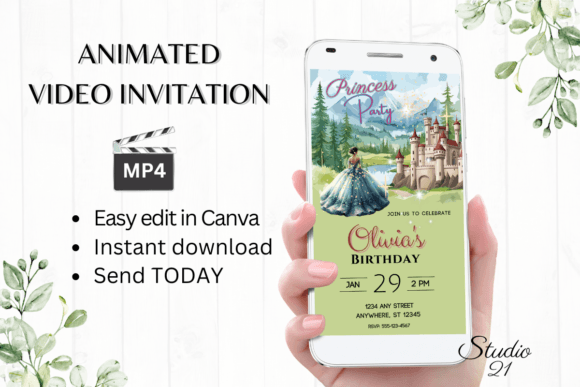 Download Princess Birthday Party Invite - Girl - Birthday Collection
