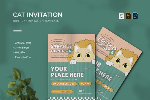 Download Cat - Birthday Invitation - Birthday Collection