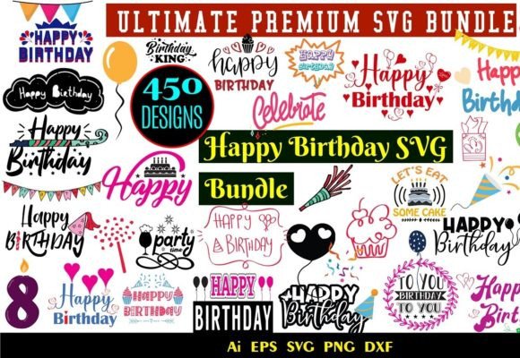 Download 450 Birthday Clipart SVG Hand-drawn Clip - Birthday Collection