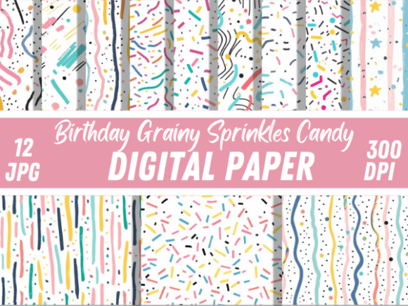 Download Birthday Sprinkles Candy Grainy Patterns - Birthday Collection