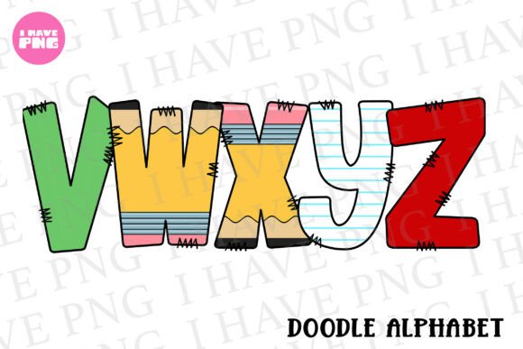 Download Back to School Doodle Alphabet PNG - Alphabet Collection