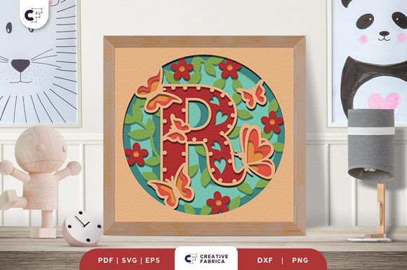 Download Floral Alphabet Letter R 3D Shadow Box - Alphabet Collection