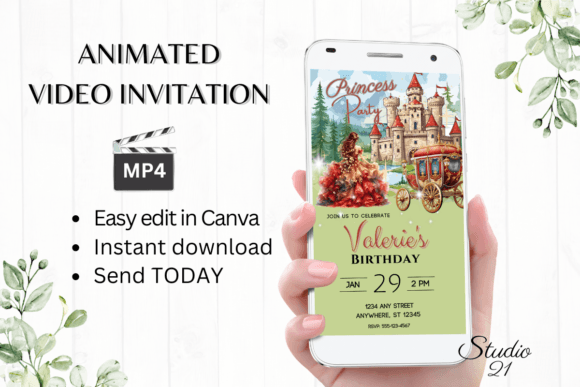 Download Cute Princess Birthday Invite - Girl - Birthday Collection