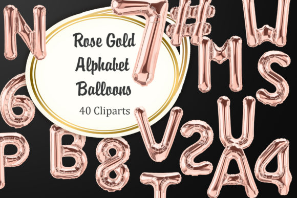 Download Rose Gold Alphabet Balloons - Alphabet Collection