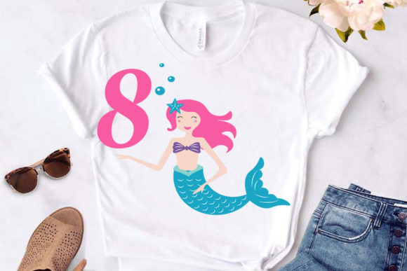 Download Mermaid Svg , Birthday Mermaid SVG , 8 T - Birthday Collection