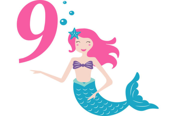 Download Mermaid Svg , Birthday Mermaid SVG , 9 T - Birthday Collection