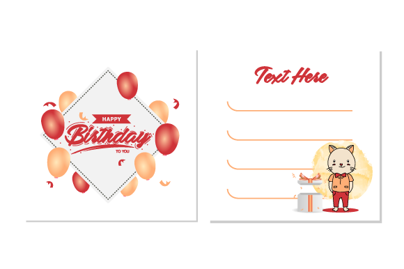 Download Birthday Invitation Card with Cat Design - Birthday Collection