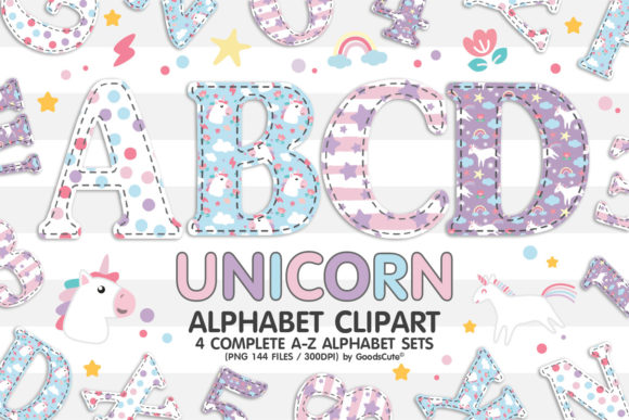 Download Unicorn Alphabet Letters Sublimation - Premium Resources