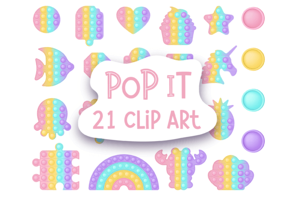 Download Pop It Toy Pastel Birthday Clipart PNG - Birthday Collection
