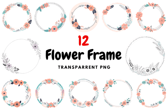 Download Boho Round Floral Frame PNG - Premium Resources