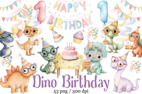 Download Dinosaur Birthday Party Clipart Dino PNG - Birthday Collection